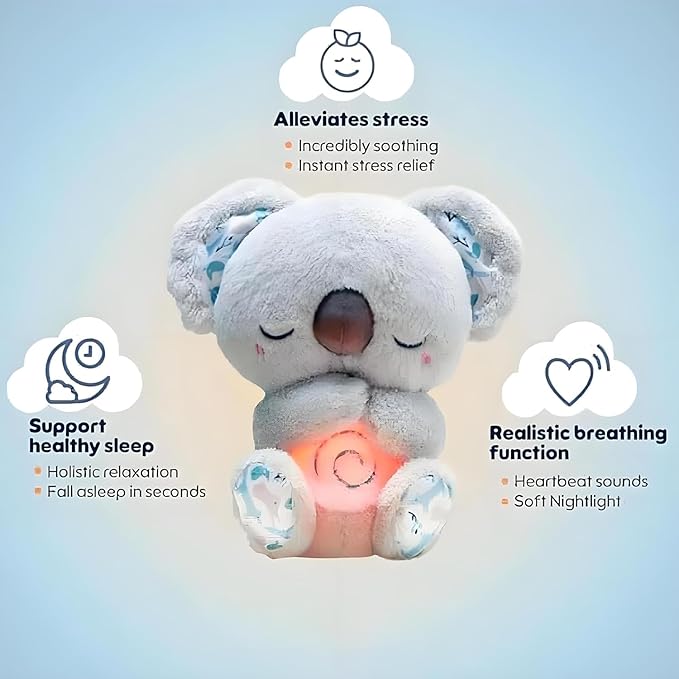 Peluche relajante para bebé que simula respiración (Koala gris) - additional image 4