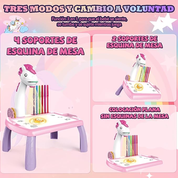 Escritorio de aprendizaje para niños unicornio rosa - additional image 18