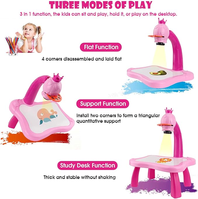 Escritorio de aprendizaje para niños (rosa) - additional image 7