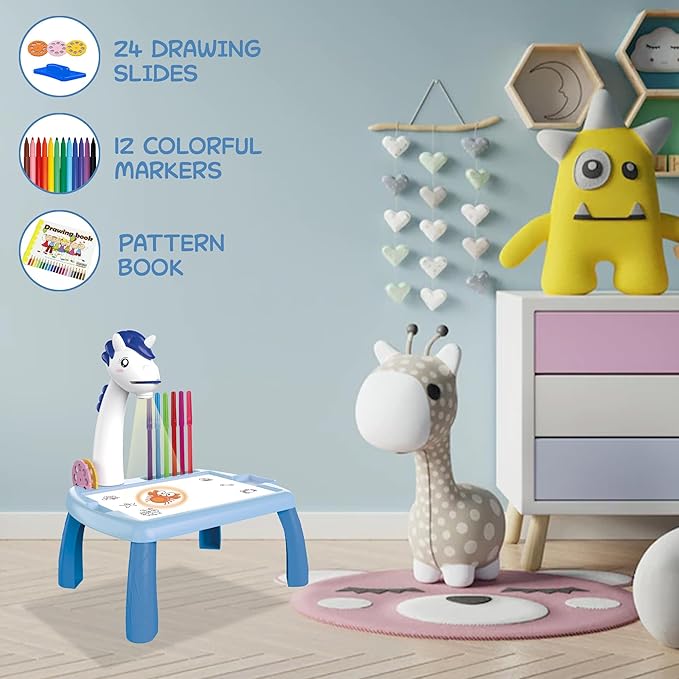 Escritorio de aprendizaje para niños unicornio azul - additional image 16
