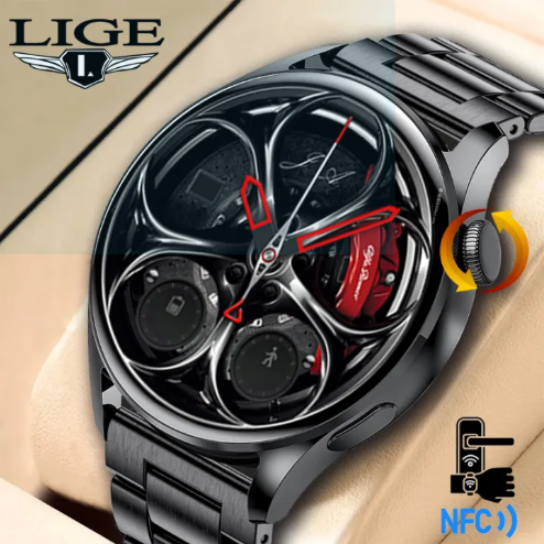 Smartwatch deportivo negro con correa metalica - additional image 29