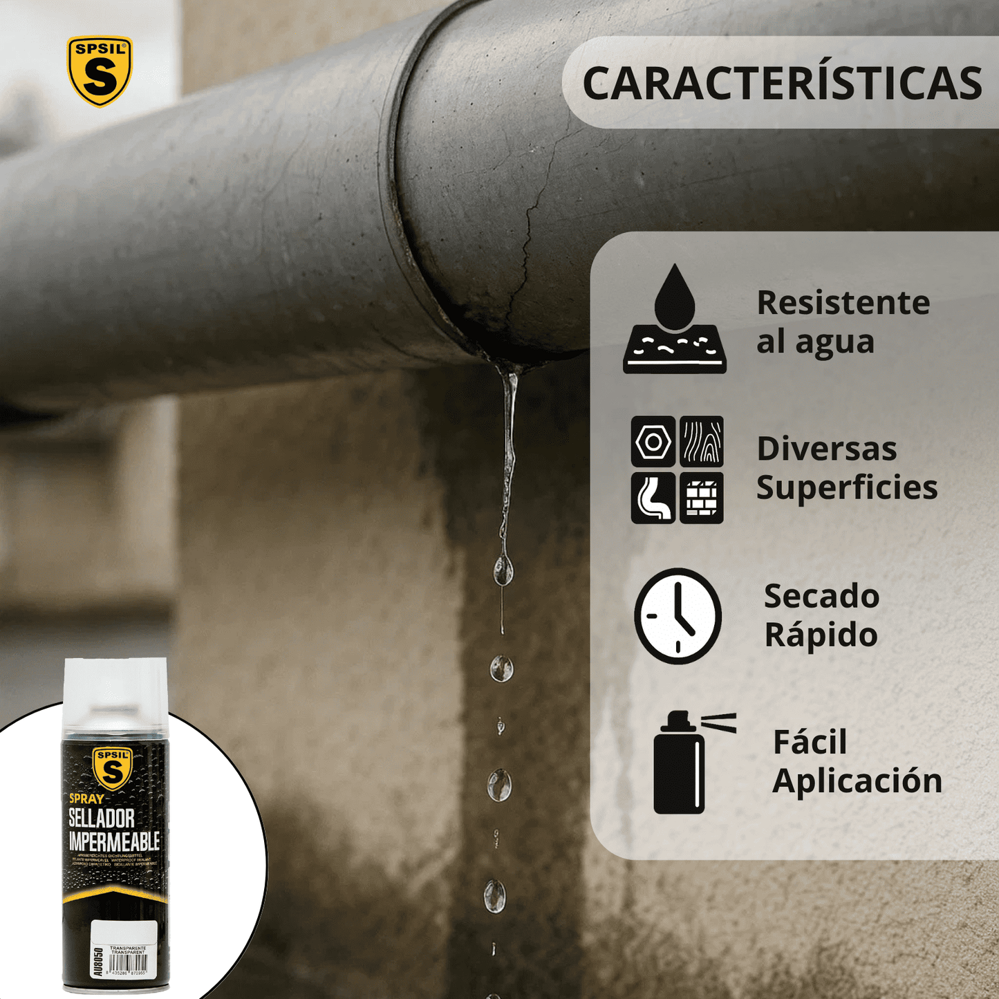 Spray impermeabilizante blanco 400ml - additional image 3