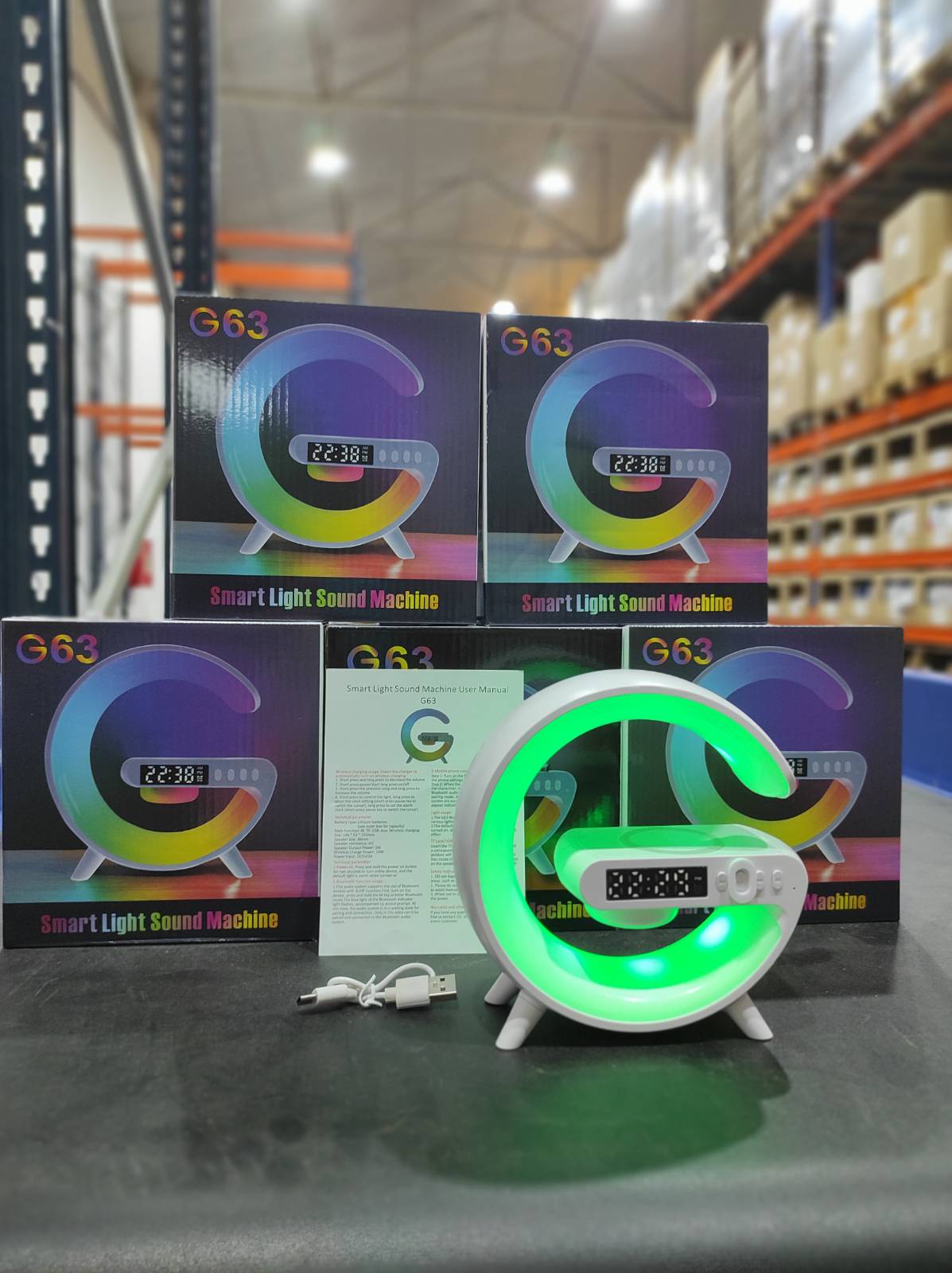 Mini altavoz Bluetooth 3 en 1 con cargador inalámbrico y lámpara LED - additional image 9